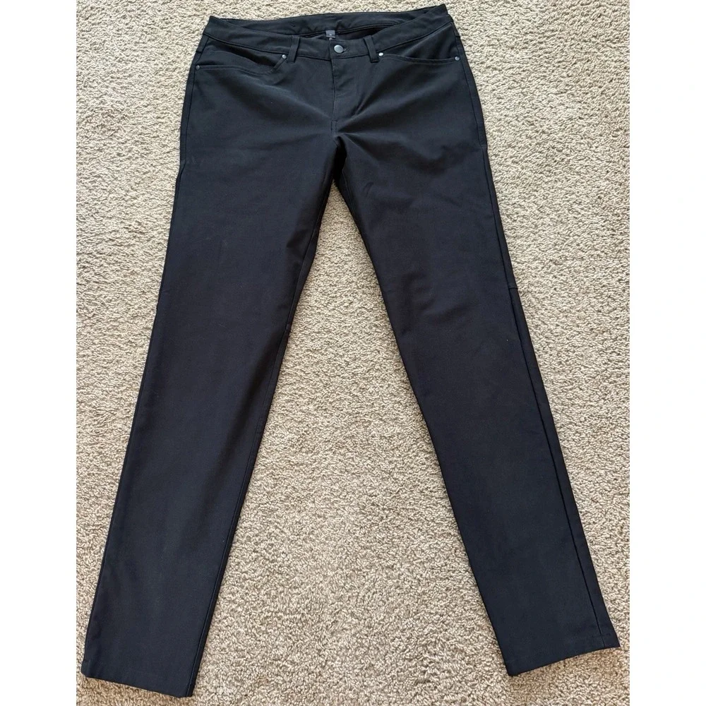 Lululemon ABC Slim Fit Pants Mens 33x32 Utilitech Stretch 5 Pocket Black